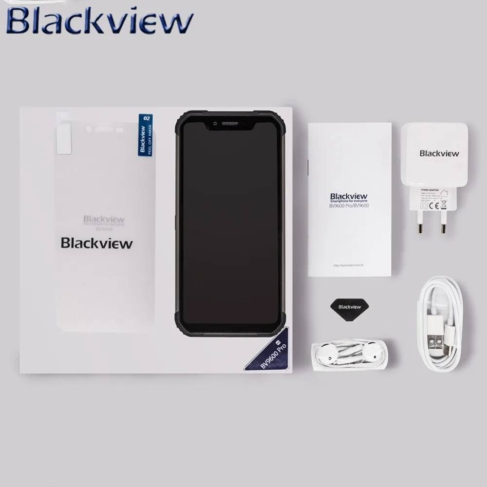 Blackview BV9600 Pro CellPhone 6.21&quot 19:9 FHD Rugged IP68 Waterproof Helio P60 MT6771 Android 8.1 6GB+128GB AMOLED 5580mAh NFC |