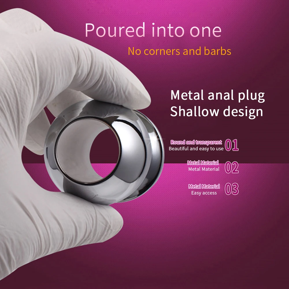 Металлическая силиконовая Анальная пробка уличная одежда фаллоимитатор