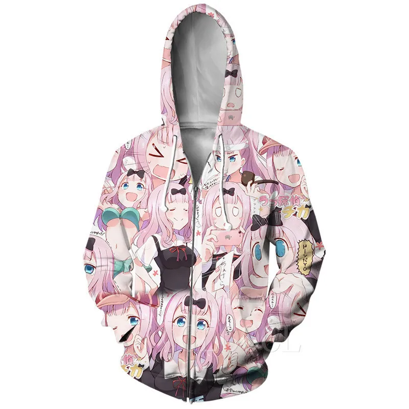 Костюм Kaguya-sama: Love Is War Fujiwara Chika косплей толстовки для мужчин и женщин футболка с