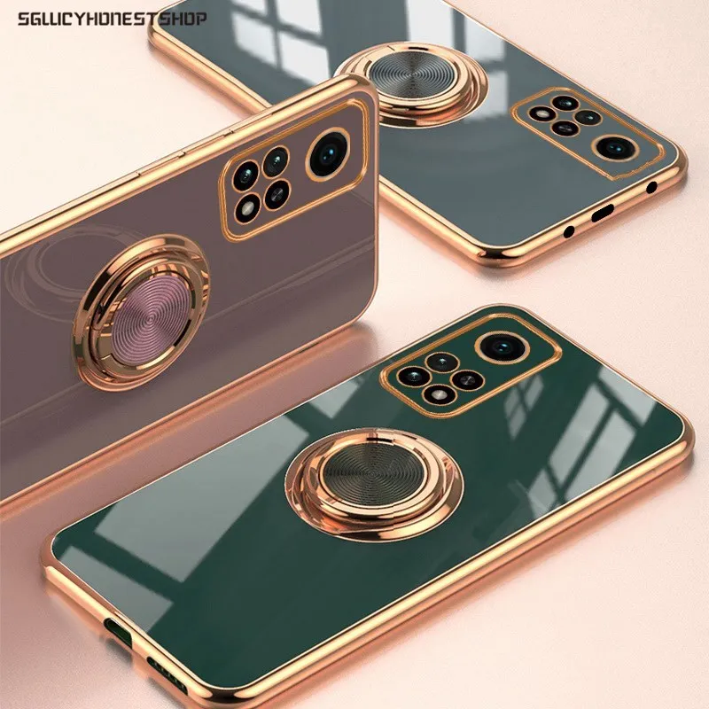 

Luxury Ring Case For Xiaomi Mi 11 10 Ultra 10T Pro 10 T 10Pro Mi 10 Lite Phone Soft TPU Silicone With Ring Holder Stand Cover