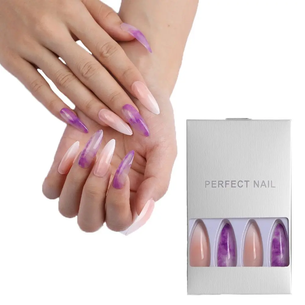 

Искусственные градиентные цветные искусственные ногти с эффектом омбре, 24 шт.