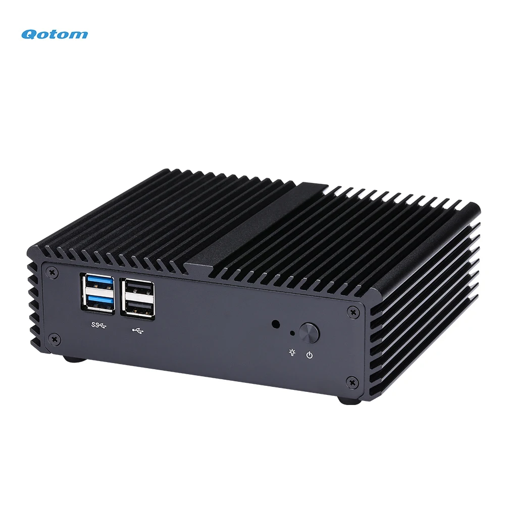 Qotom четырехъядерный мини ПК с Celeron J3160 процессор на плате до 2 24 ГГц