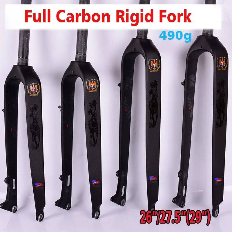 Купи MTB Bicycle Fork Full Carbon Fiber KRSEC Bike Rigid Fork 26/27.5/29er 3k Matt Mountain Bike Forks Cycling Parts за 4,007 рублей в магазине AliExpress