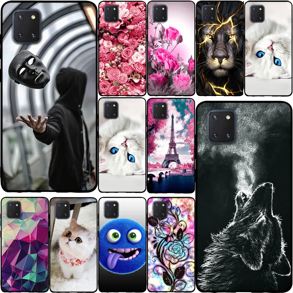 For Samsung Galaxy Note10 Lite Case Cover SM-N770F/DS Soft TPU Cartoon Pattern Back A81 Silicone | Мобильные телефоны и