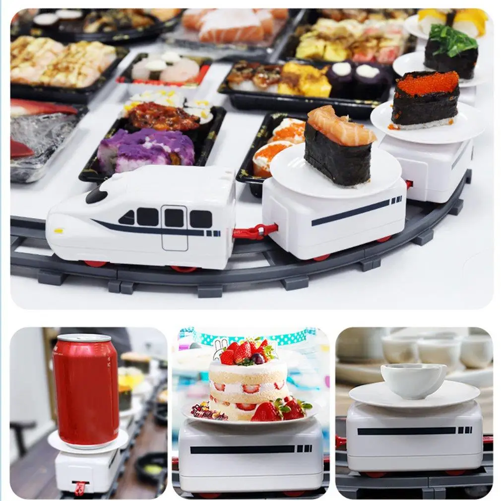

Sushi Train Rotary Sushi Toy Track Train Electric Girls and Train Rotary Sushi Simula Revolving Car Children Electric Train Toys