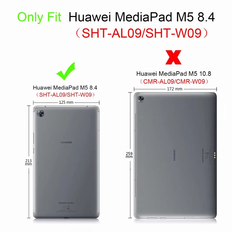 

Leather Stand Flip Cover For Huawei MediaPad M5 8.4 SHT-W09 SHT-AL09 Case Smart Auto Wake Sleep Deer Pattern Case + GiftFilm