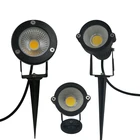 Новый стиль COB садовый светильник для газона 220 В 110 в 12 В уличсветильник светодиодный фонарь с шипами 3 Вт 5 Вт 7 Вт 9 Вт дорожный ландшафт водонепроницаемые точечные лампы