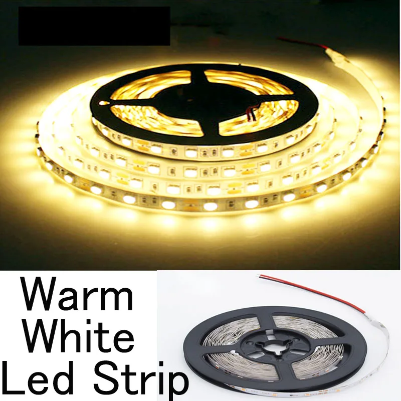 Светодиодные полосы 2835 SMD DC 12V 300Led/5 M 4/3/2/1 м водонепроницаемый гибкие светодиодные ленты лампы Тира светодиодная ФИТА светодиодный 5050 rgb ambilight линию usb в полоску - Испускаемый цвет: Warm White
