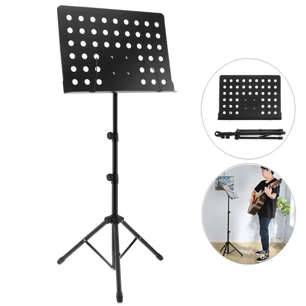Guitar stand Aluminum Alloy Thickening Music Stand Tripod Stand Holder Height Adjustable  Guitar Accessories