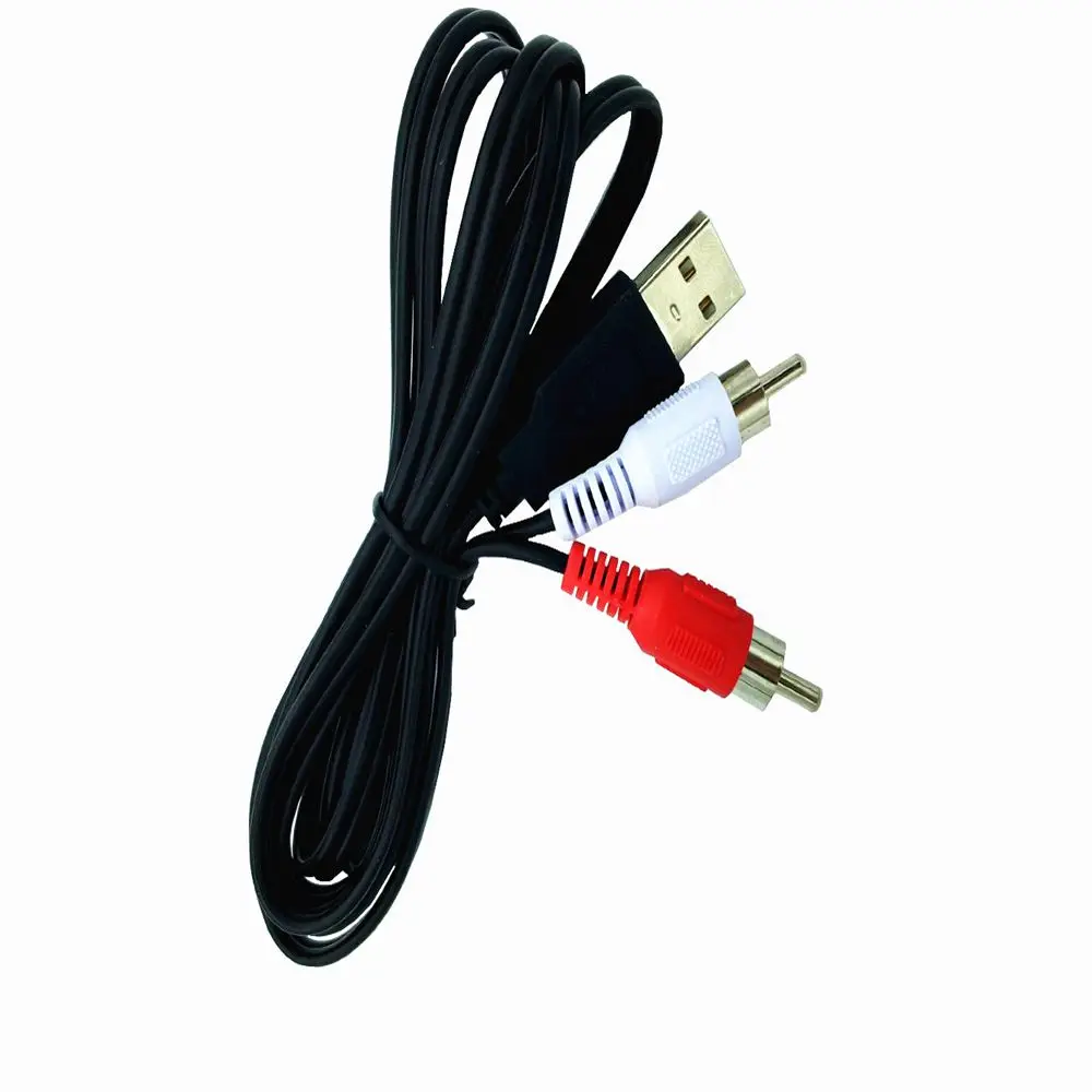 Кабель USB A Male-2 RCA Phono AV адаптер для ПК ТВ Aux аудио и видео 1 5 м | Электроника