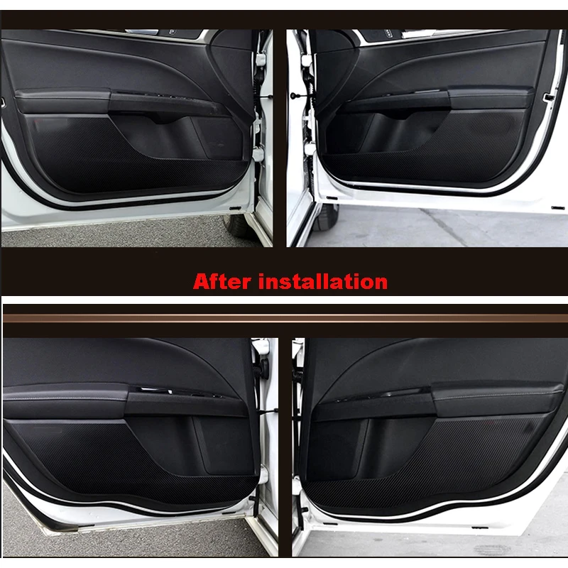 TOMMIA для Audi A3 2014-19 автомобильный Внутренний дверной чехол, защита от царапин, противоударные накладки, наклейки из углеродного волокна, 4 шт. от AliExpress WW