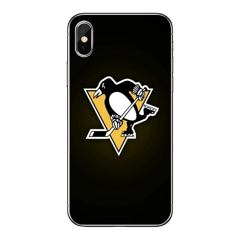 Силиконовый чехол для телефона с принтом в виде пингвина хоккея надписью love