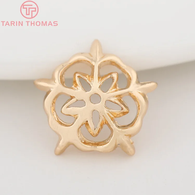 Латунные снежинки с покрытием 24 каратным золотом 10 мм шт.|diy jewelry accessories|jewelry