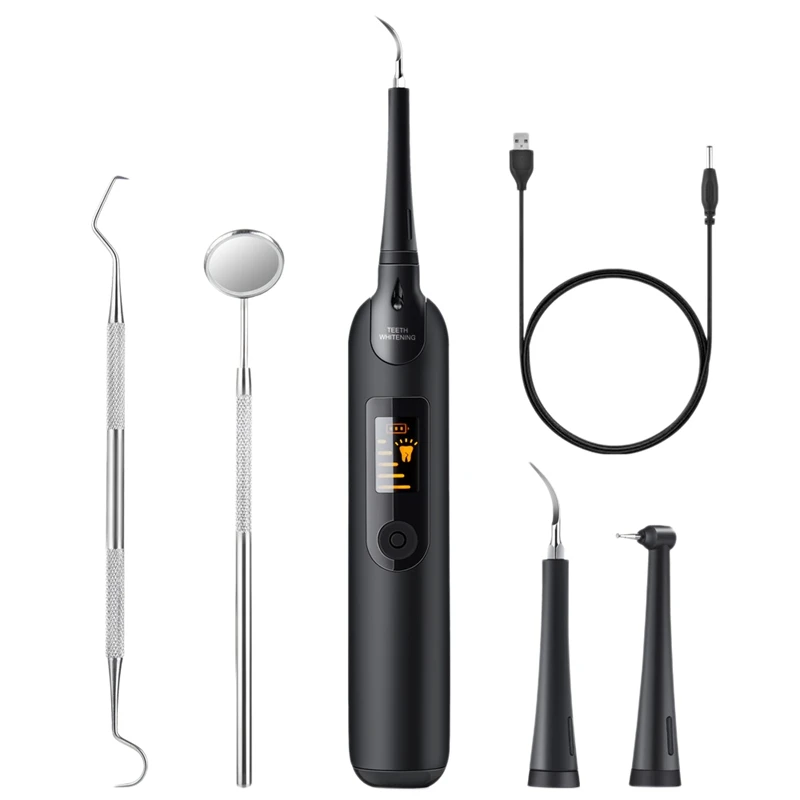 

Electric Ultrasonic Scaler Tooth Calculus Tool LED Display Remover Stains Tartar Whitening Oral Cleaner Machine