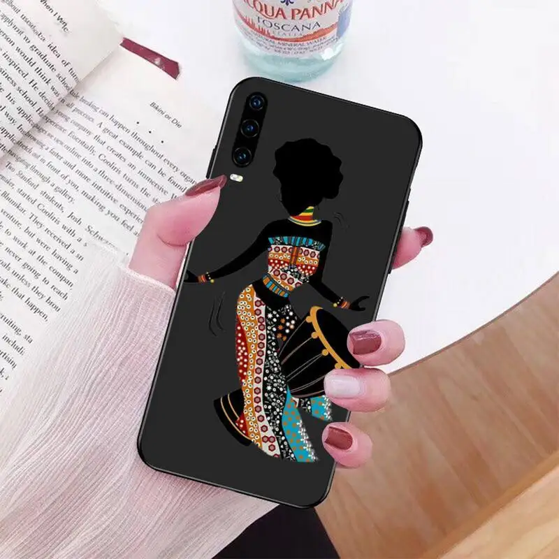 HPCHCJHM Africa Map Geography Painted Soft Silicone Black Phone Case for Huawei P30 P20 lite Mate 20 Pro P Smart 2019 prime | Мобильные