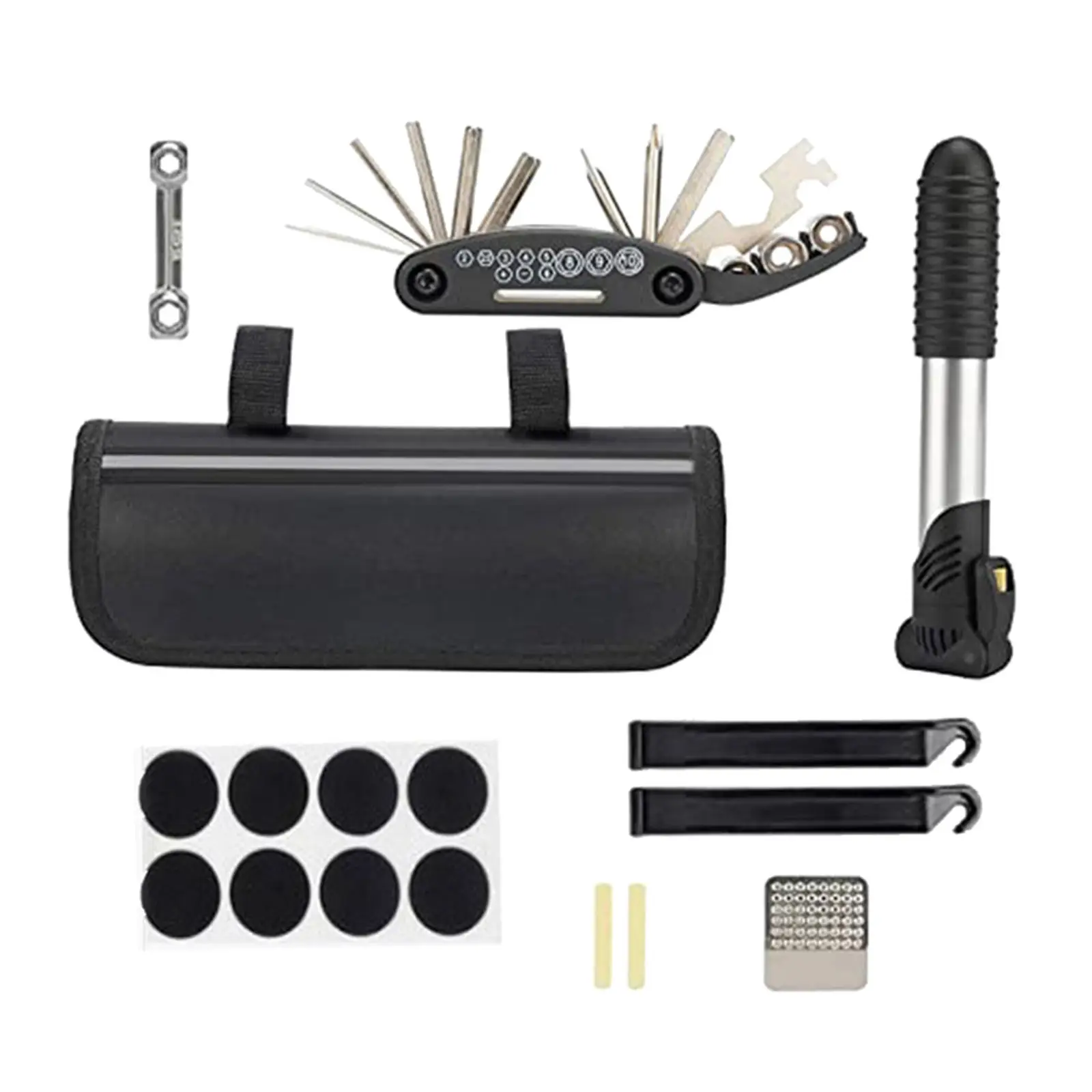 

Bike Repair Tools Multifunction 16 in 1 Tire Patch Handy Fixed Set