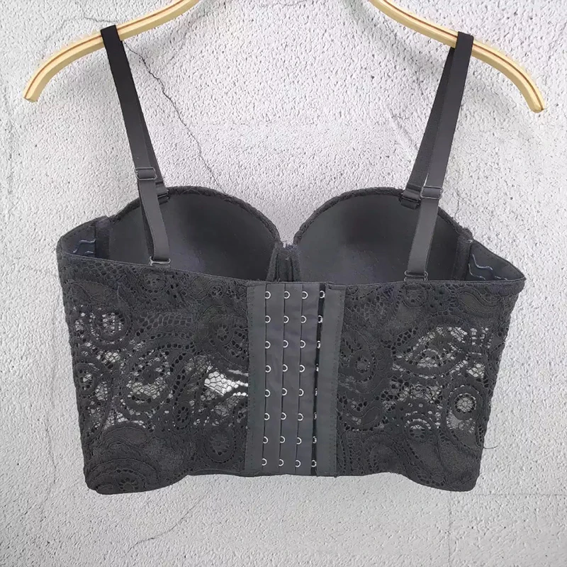 slip Sexy singer See Thought Street Appliques women Female dance Bras Black white outfits fashion festival oversized Camis women