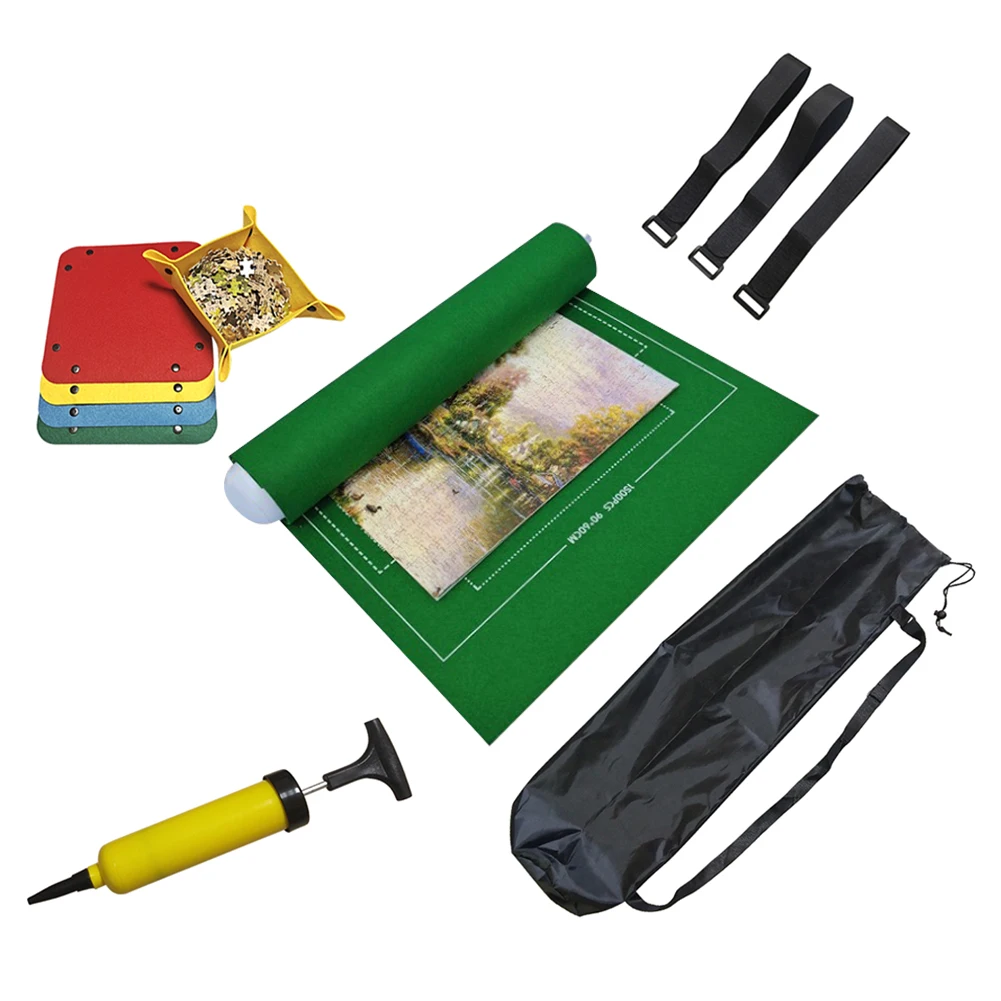 

Puzzle Storage Mat for up to 1500/2000/3000 Puzzle Pieces Puzzle Rug with Storage Bag Portable Puzzle Floor Mat Accessories 1set