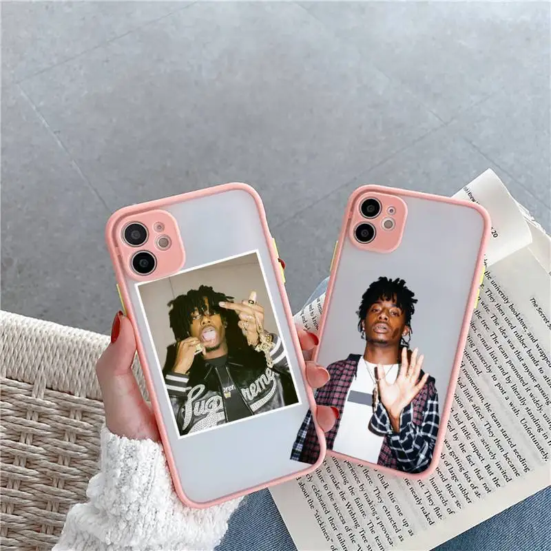 

Rapper singer Playboi Carti die lit Phone Case For iPhone 12 11 Mini Pro XR XS Max 7 8 Plus X Matte transparent Pink Cover