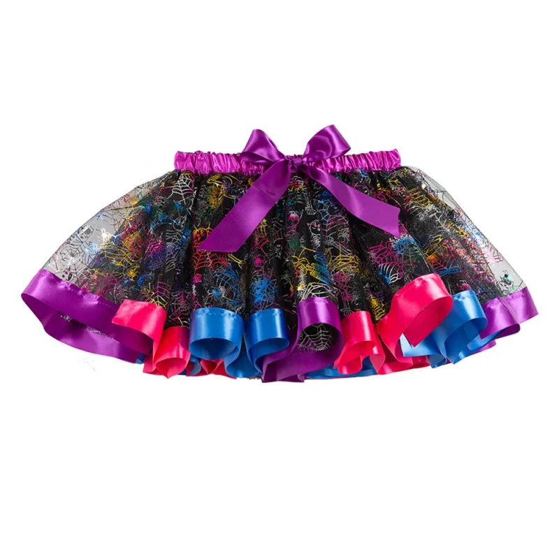 Baby Girls Skirt 2-7T New Summer Mesh Dot Print Color Matching High Waist Lovely Toddler Girl Short Pleated Sweet | Детская одежда и