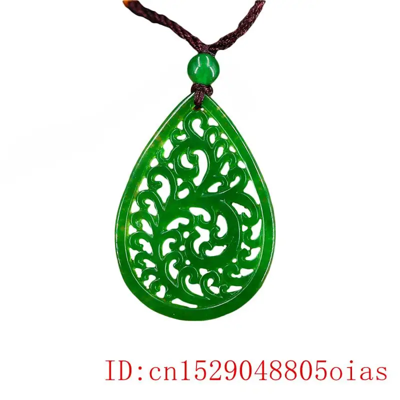 Подвеска в виде зеленой Нефритовой травы китайский шарм амулет жадеита подарки