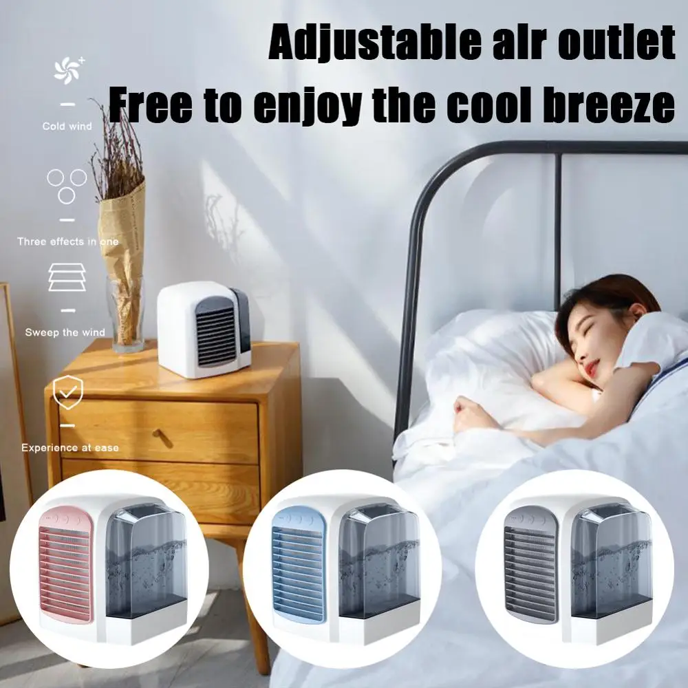 3 Speed Mini USB Desktop Fan Personal Portable Cooling with LED Night Light 3-Speed 380ml Water Tank Humidifier Mister | Обустройство