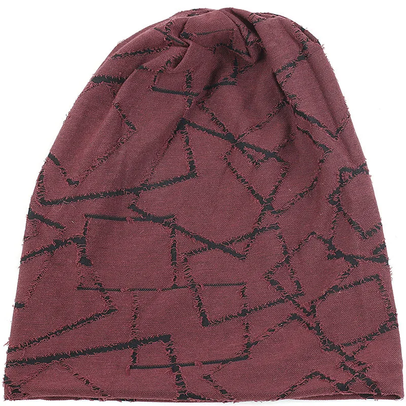 wine red Geebro, унисекс, повседневные Хип-хоп шапки для женщин и мужчин, унисекс, Повседневная Мягкая Кепка с черепом, эластичные теплые Skullies для женщин, осенне-зимние шапочки - Цвет: wine red