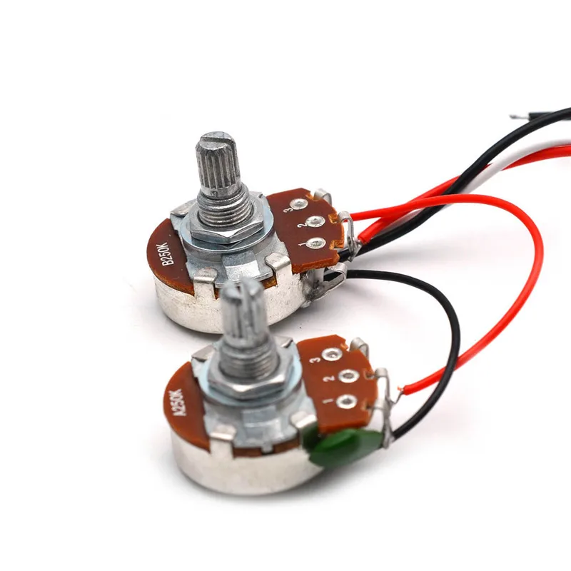 

Набор для прецизионной бас-гитары PB Bass предварительно смонтированный монтажный жгут, 250K, большие горшки, 1 громкость, 1 тональный разъем