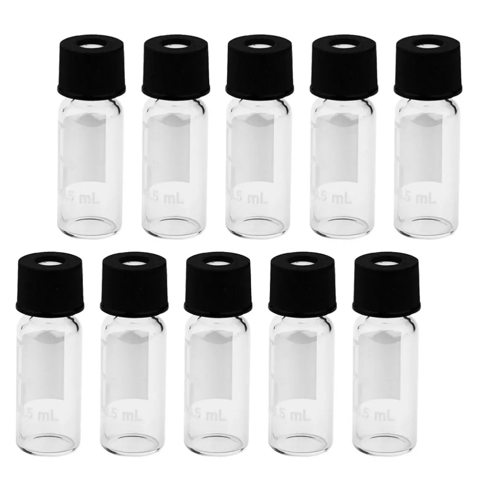

100pcs 2ml Clear Liquid Sampling Sample Glass Bottles Vials with Screw Cap