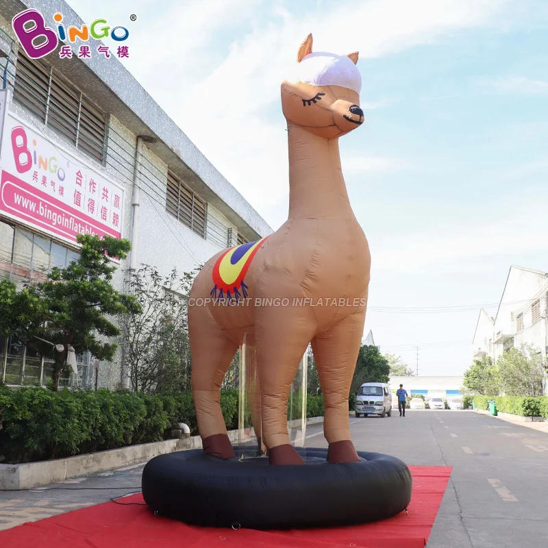 

Tailor-made 4 Meters High Cartoon Inflatable Alpaca Model For Shop Outdoor Event Advertising Decoration Toys