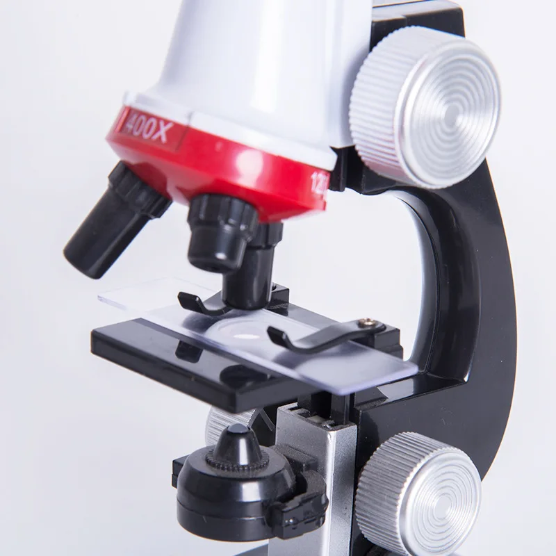Microscope Kit Lab LED Home School Science Educational Toy Optical Instruments Refined Biological science toys |