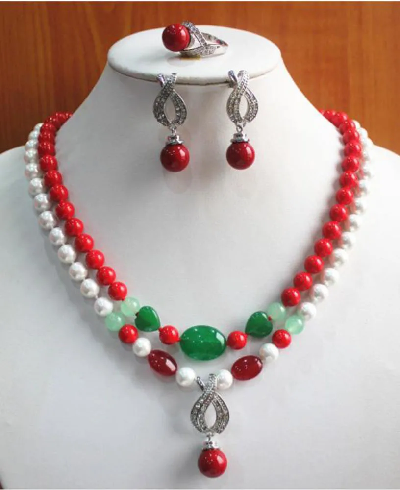 Бесплатная доставка оптовая цена + Очаровательная и модная 8 мм 2 ряда ракушек