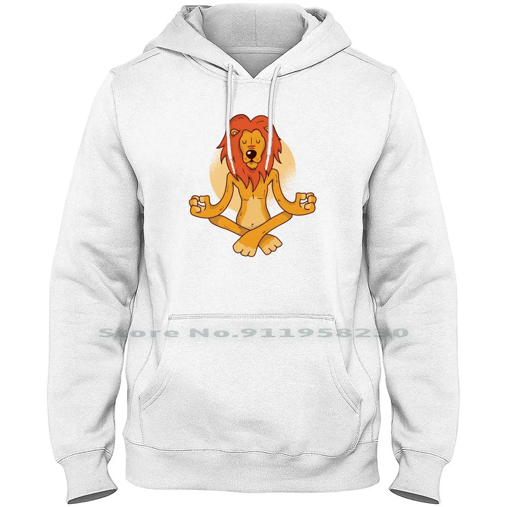 

Yoga Lion Men Women Hoodie Pullover Sweater 6XL Big Size Cotton Cartoon Movie Comic Yoga Tage Lion Game Age Ny Me Funny Anime
