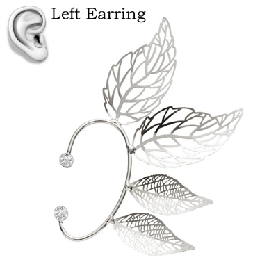 Silver E0177G Богемные цветные Серьги-клипсы с перьями, Женские аксессуары, милые золотые длинные серьги-манжеты с кисточками, модные ювелирные изделия, подарки - Окраска металла: Silver E0177G