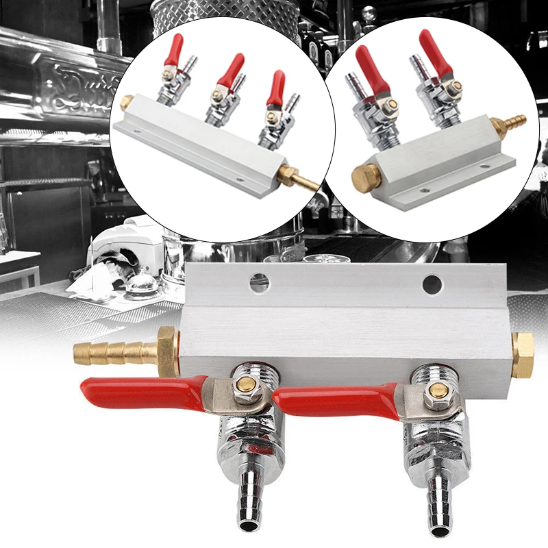 1 шт. алюминиевый CO2 газовый коллектор разветвитель пива дистрибьютор Встроенный