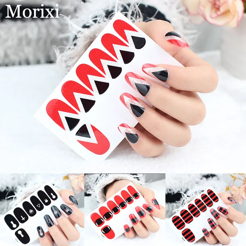 Красивый стикер для дизайна ногтей Французский стиль элегантность