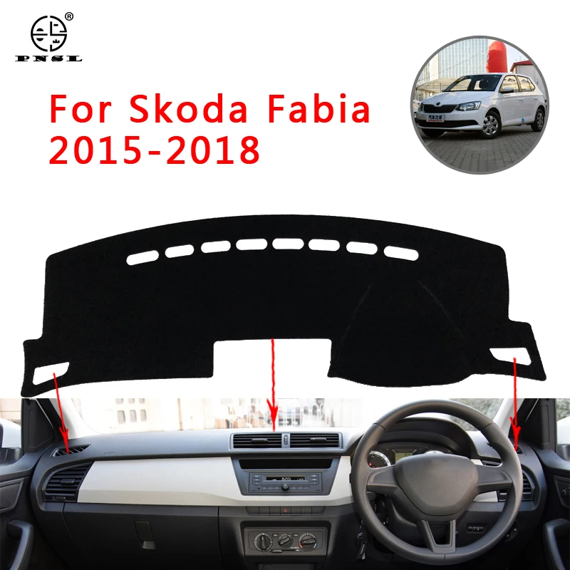 PNSL крышка приборной панели автомобиля коврик для ковра Skoda Fabia 3 NJ 2015 2016 2017 2018 2019 2020