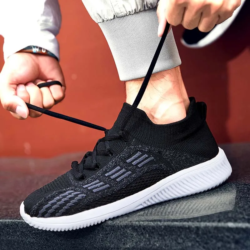 Мужские Прогулочные кроссовки уличные слипоны спортивная обувь сетчатая