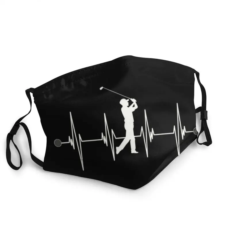 

Golf Player Heartbeat Mouth Face Mask Adult Men Anti Dust Golfer Golfing Mask Protection Washable Respirator Muffle
