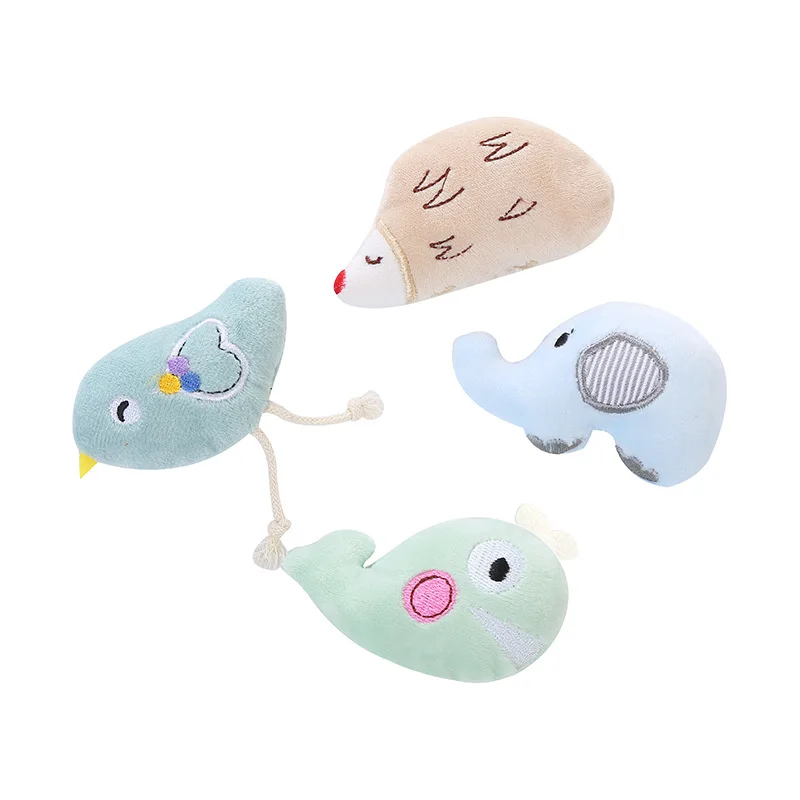 4pcs/lot Soft Fruit Catnip Cat Toy Small Hedgehog Whale Pet Kangaroo Animal Mint Toys | Дом и сад