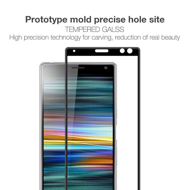 Закаленное стекло для sony Xperia 10 Plus Защитное экрана полное покрытие протектор Xperial