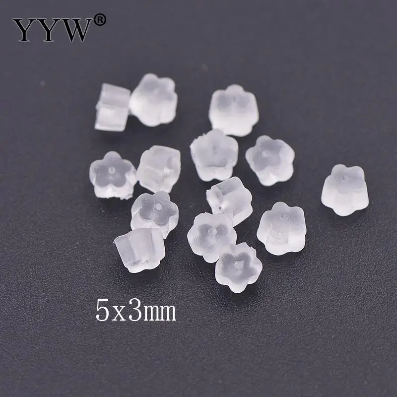 100 шт./пакет несколько размеров Прозрачная мягкая силиконовая резиновая серьга