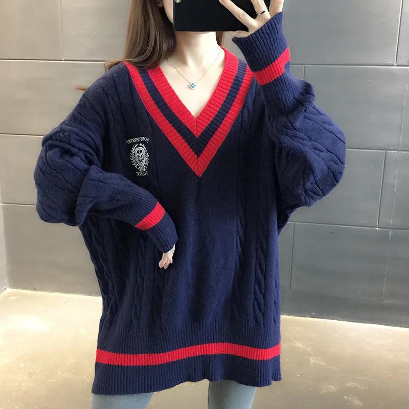 

2020 new winter clothing v-collar ladies Mao clothes women's explosive thickened autumn and winter loose outer wear base sweater