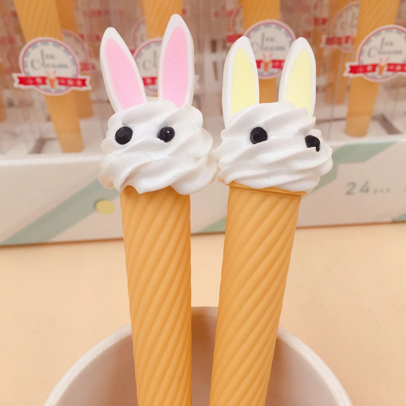 EllenBrook 1 шт мороженое кроличьи уши черный цветной подарок гелевые ручки для письма