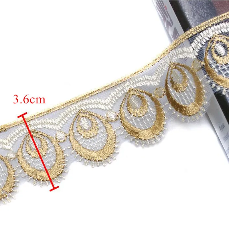 27 м/рулон белая кружевная лента 36 мм|Ленты для шитья| |