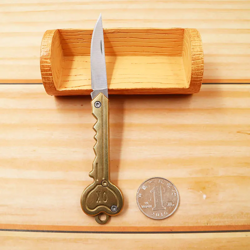 Мини-нож для кемпинга с кольцом ключей складной нож лезвием портативный охоты