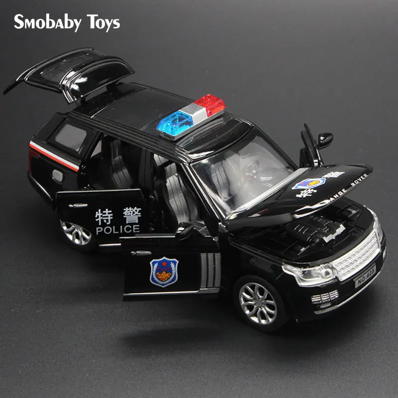 

1:32 Alloy Range Rover Police Car Luxury SUV Simulation Police Cars Toys Car Special Music Car With Model Lights Children Gifts