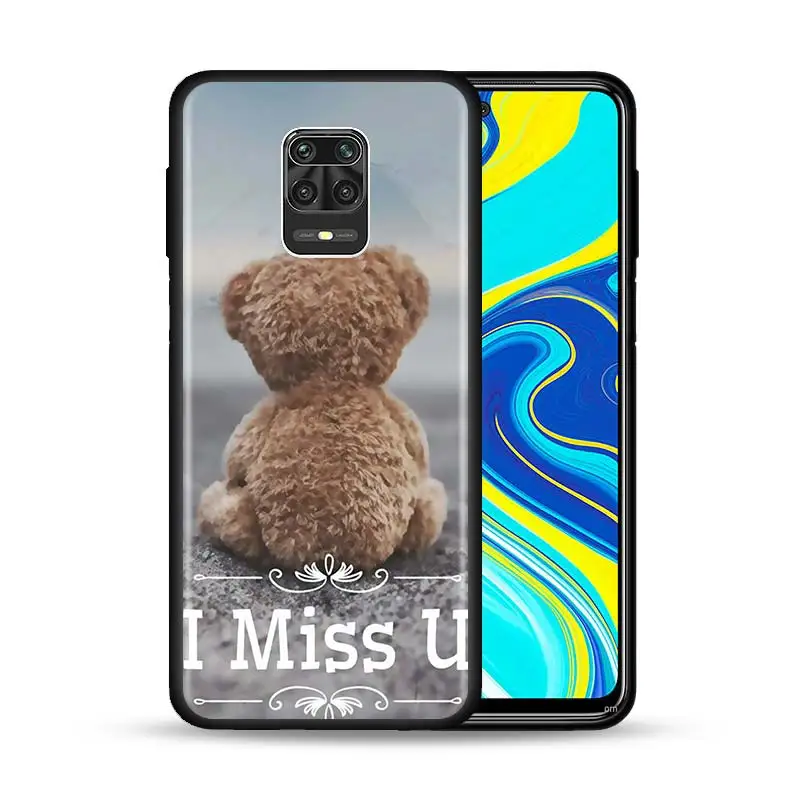 

Teddy Me To You Bear Case for Xiaomi Redmi Note 9S 8T 8 9 9A 9C 7 K30 Pro Zoom 8A 7A 6 Black Silicone Phone Cover Sac