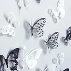 3d-эффект, хрустальные бабочки, Красивые стикеры на обои, наклейка с бабочкой для детской комнаты, Наклейки на стены, новое украшение для дома