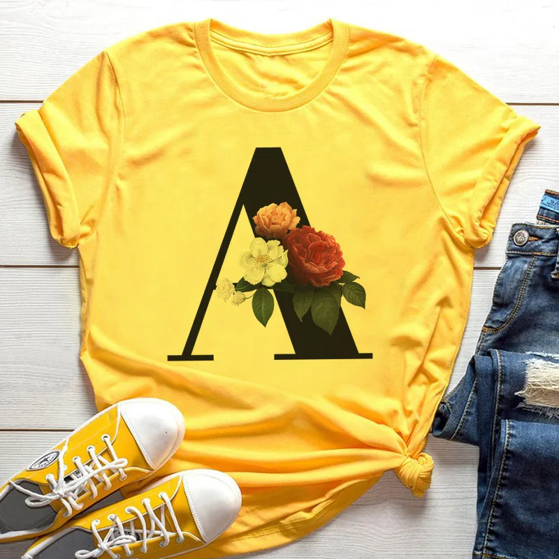 Женская блузка с принтом в виде английского алфавита белая Повседневная Блузка